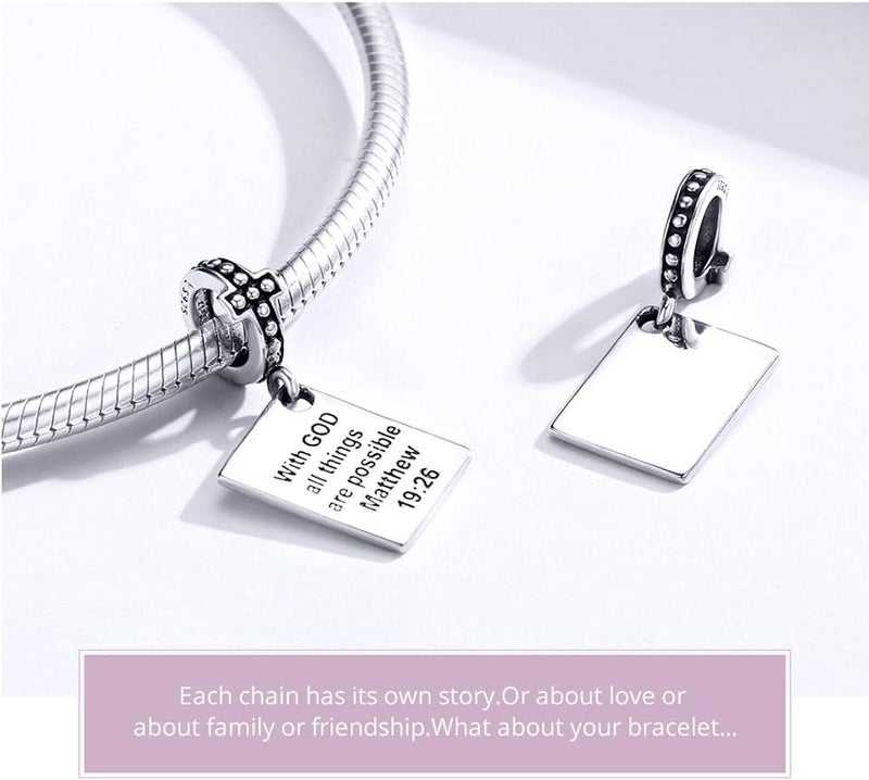 VOROCO Store Charm 925 Sterling Silver Bracelet Necklace Pendant Bead Charms Jewelry Gift for Women Mother Daughter Grandma Family Friends - Image 1